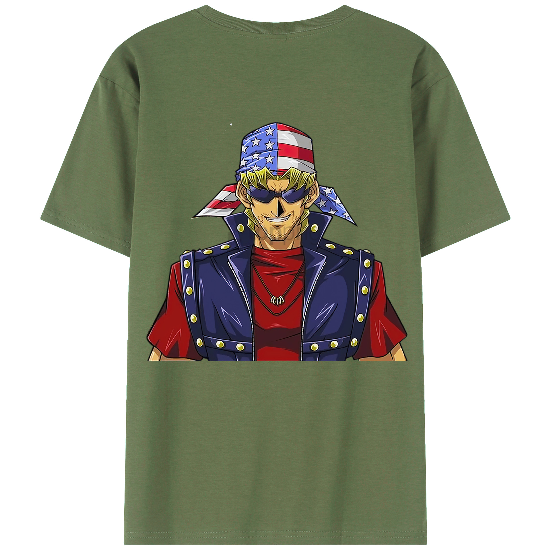 （画像用） 遊☆戯☆王 Yu-Gi-Oh! 綿100％ メンズ半袖Tシャツ（バックプリント） 通気性